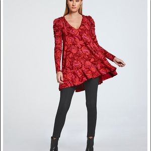 Free people Scarlett combo V neck tunic